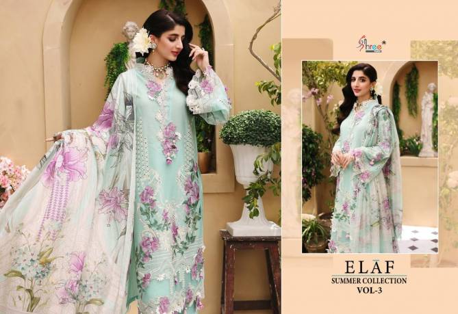 Shree Elaf Summer Collection 3 Designer Fancy Ethnic WearPakistani Salwar Suits Collection